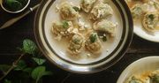 Pierogi z mięsem, szpinakiem i serem feta