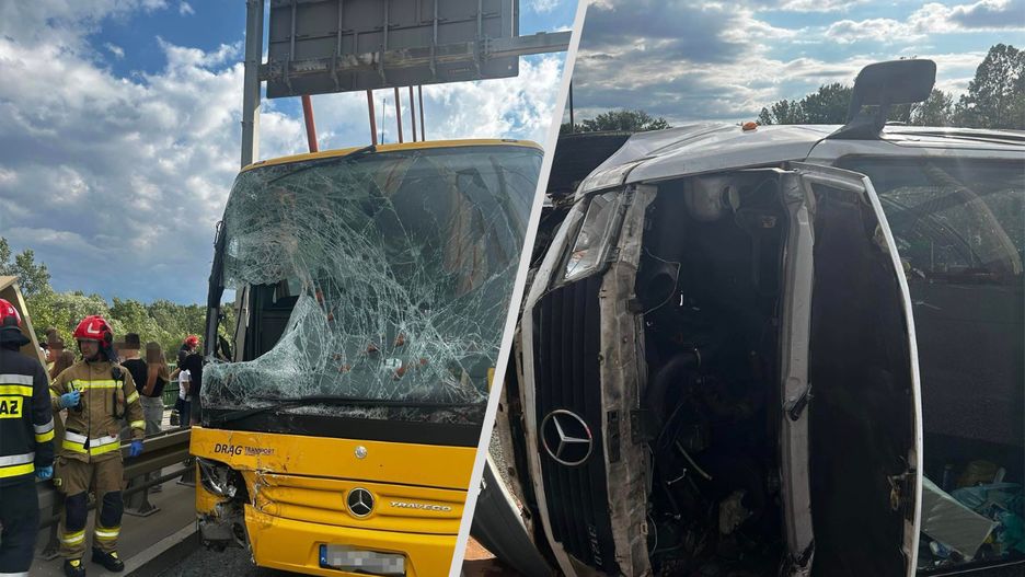 Poważny wypadek na moście Siekierkowskim w Warszawie
