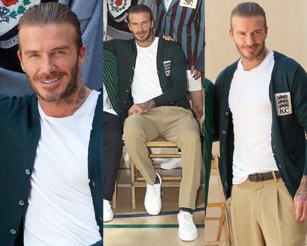 Dumny David Beckham na pokazie swojej nowej kolekcji w Londynie (ZDJĘCIA)