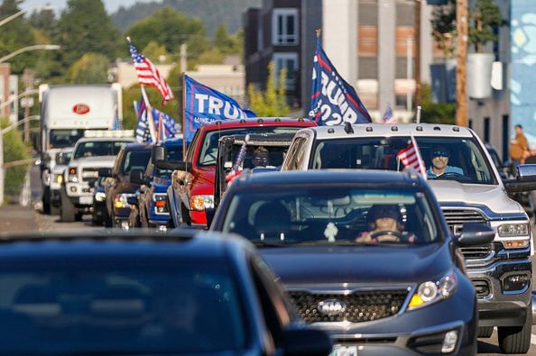 Portland, rajd zwolenników Donalda Trumpa