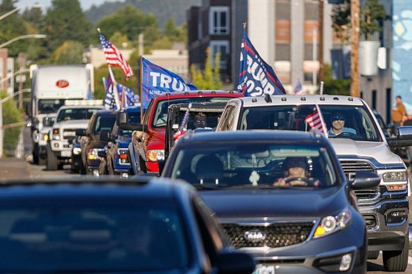 Portland, rajd zwolenników Donalda Trumpa