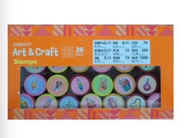PLU 607141 Art&Craft 26 szt. pieczątki: partia (batch) 202403