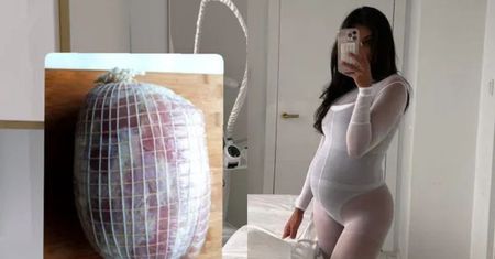 Klaudia El Dursi podkreśla ciążowe kształty w przezroczystym body i porównuje się do SZYNKI: "Znajdź 3 różnice". Znaleźliście?