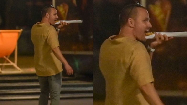 Marcin Hakiel szaleje na imprezie i kupuje zapiekankę