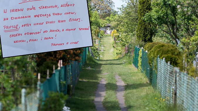 Pojechali z dziećmi na działkę. Na furtce zobaczyli list od sąsiadów: "ciągle słychać krzyki, piski i płacz"