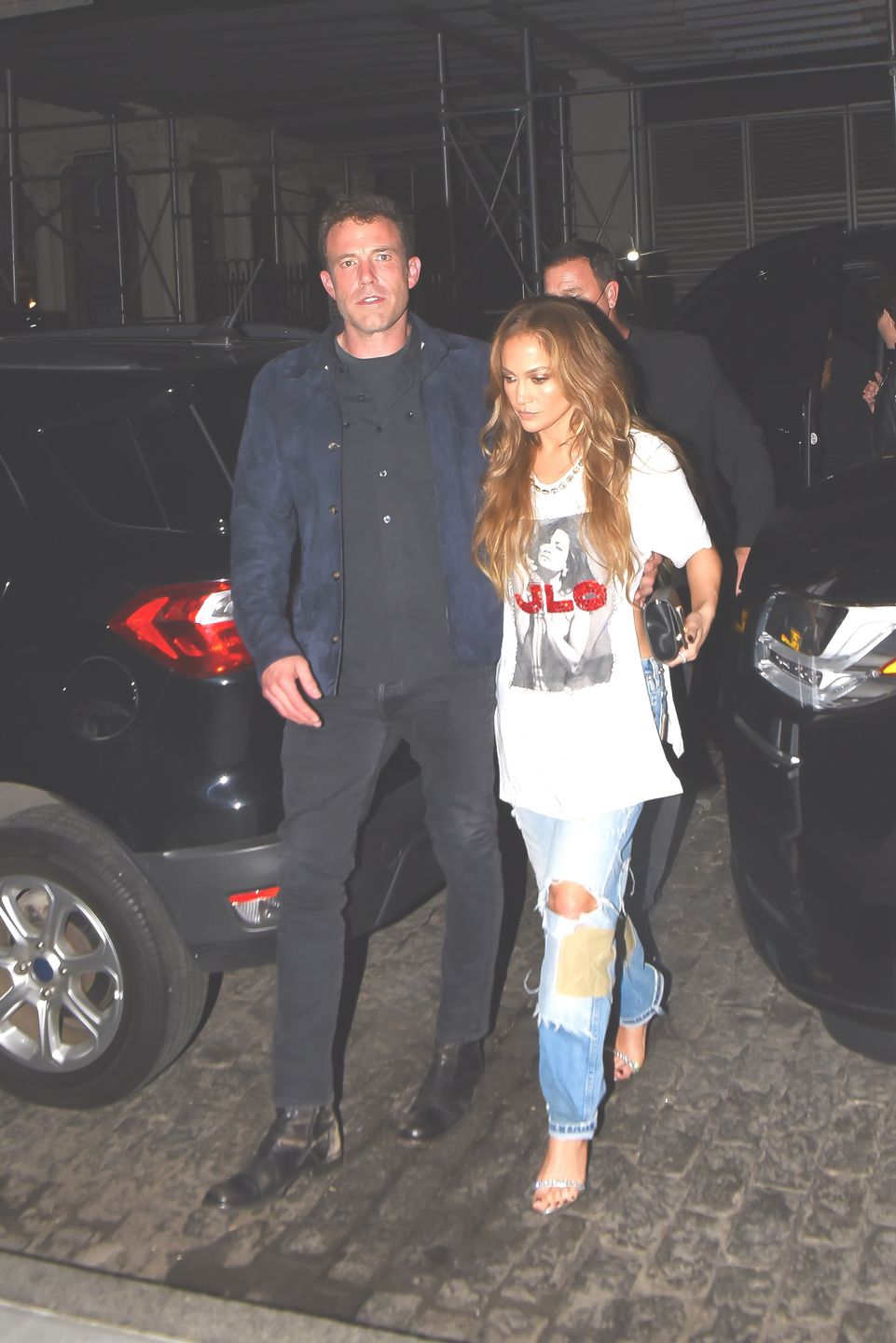 Ben Affleck i Jennifer Lopez po jej występie na Global Citizen Live