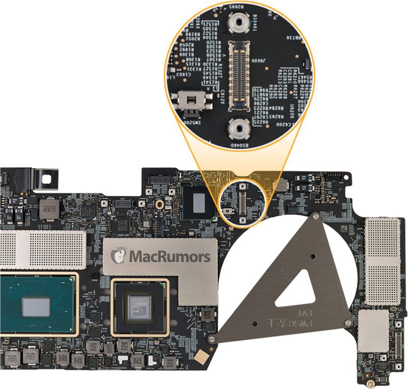 Złącze migracji danych z MacBooka Pro model 2016 (źródło: MacRumours)