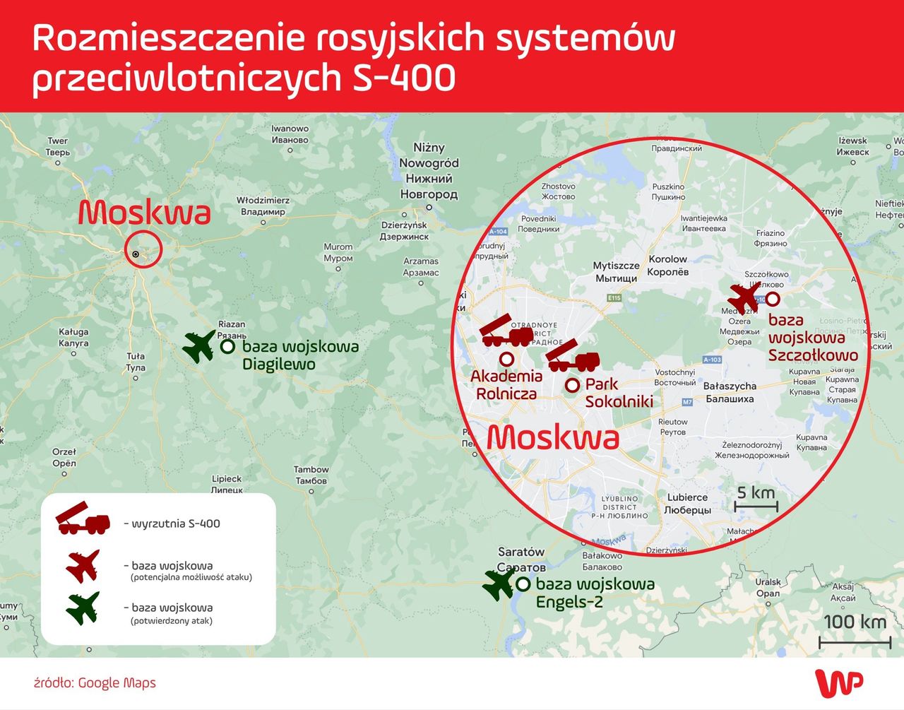 Od granicy z Ukraina w linii prostej do Moskwy jest ok. 400 kilometrów