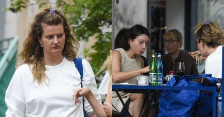 Zofia Zborowska pałaszuje obiad z przyjaciółką na mieście, po czym udają się na spacer z córką i teściową (ZDJĘCIA)
