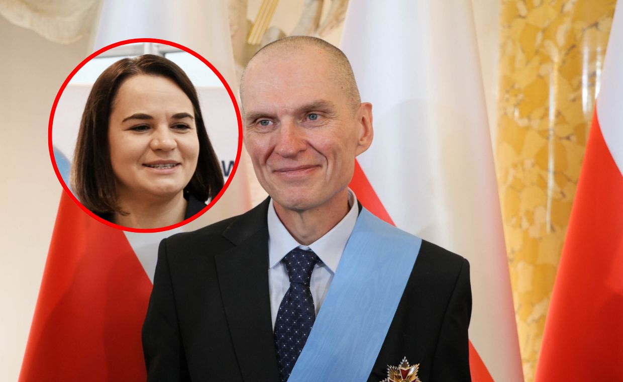 "Prawdziwy bohater". Cichanouska przemówiła po odznaczeniu Poczobuta