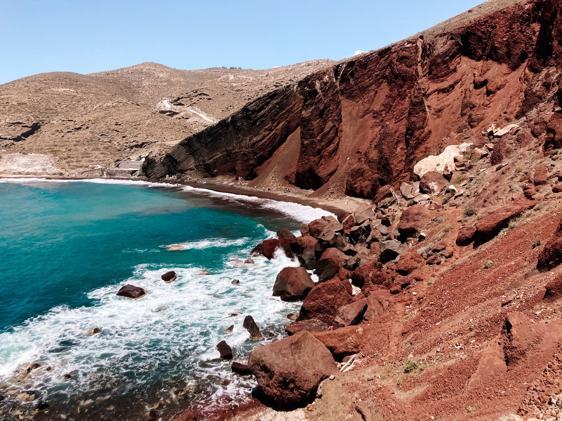 Krajobraz na Santorini robi wrażenie