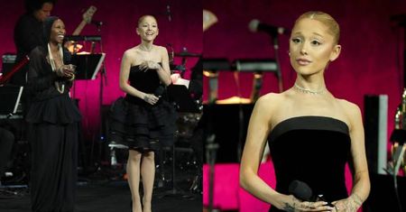 Szczuplutka Ariana Grande odsłania nogi na CinemaCon 2025