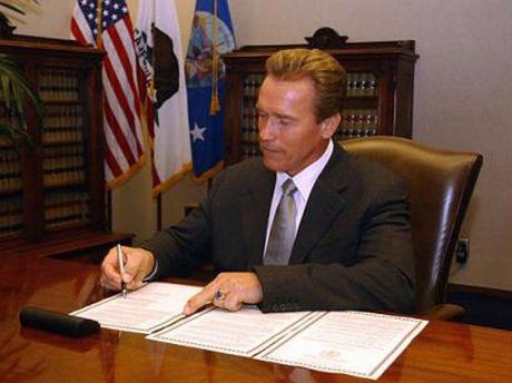 Schwarzenegger przeciwko komórkom podczas jazdy 1