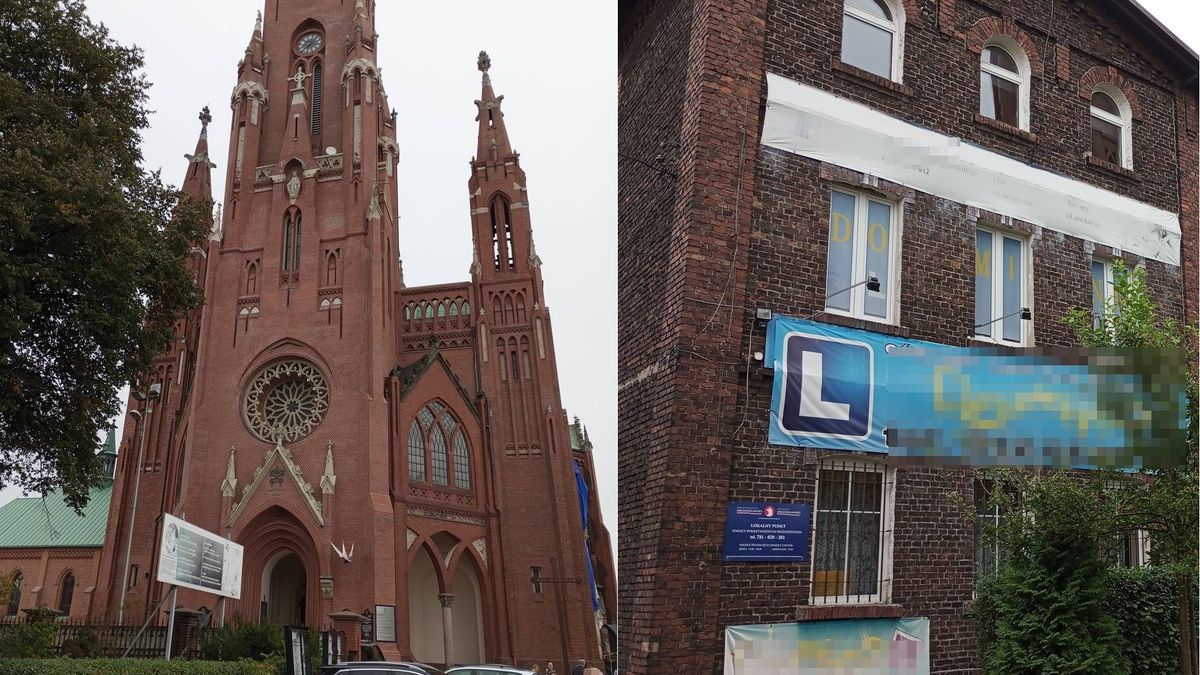 Parafia NMP Anielskiej w Dąbrowie Górniczej. Obok budynek z mieszkaniem ks. Tomasza