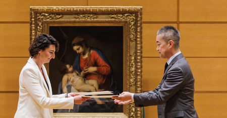 Bezcenny obraz wraca z Japonii do Polski. Uroczystość w Tokio