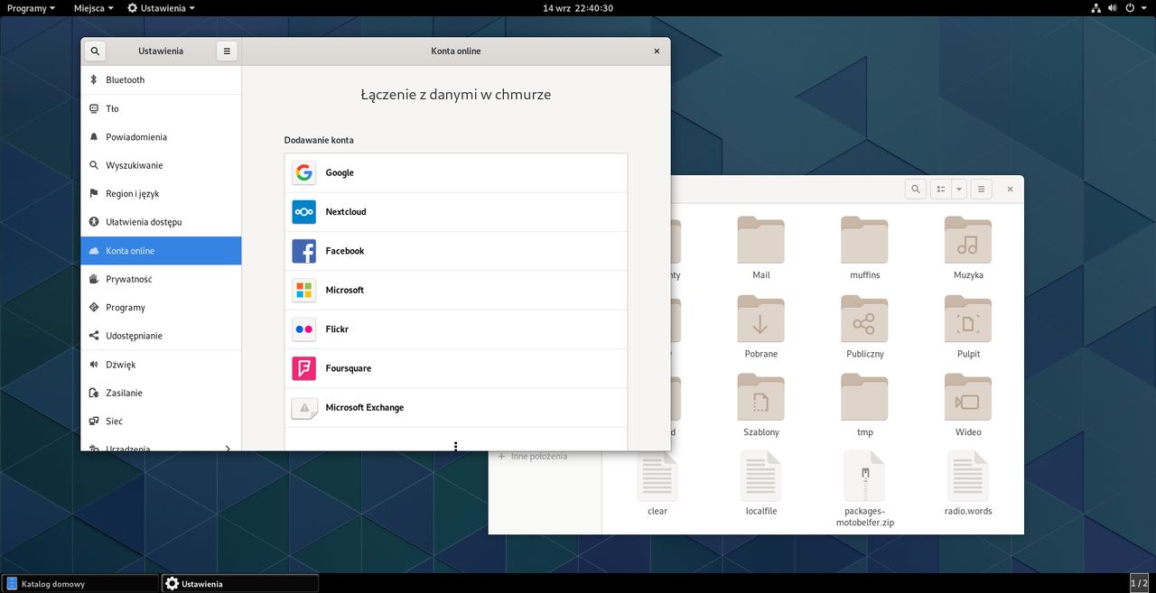 Obsługa Kont Online to genialna funkcja GNOME, również najsilniej wzorowana na macOS. Szkoda tylko, że obiecuje więcej, a dostarcza mniej