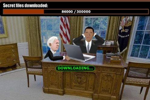 Zrzut z ekranu - WikiLeaks: The Game (TechCrunch.com)
