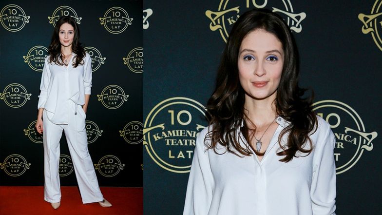 Aktorzy i celebryci na pozują na premierze spektaklu 