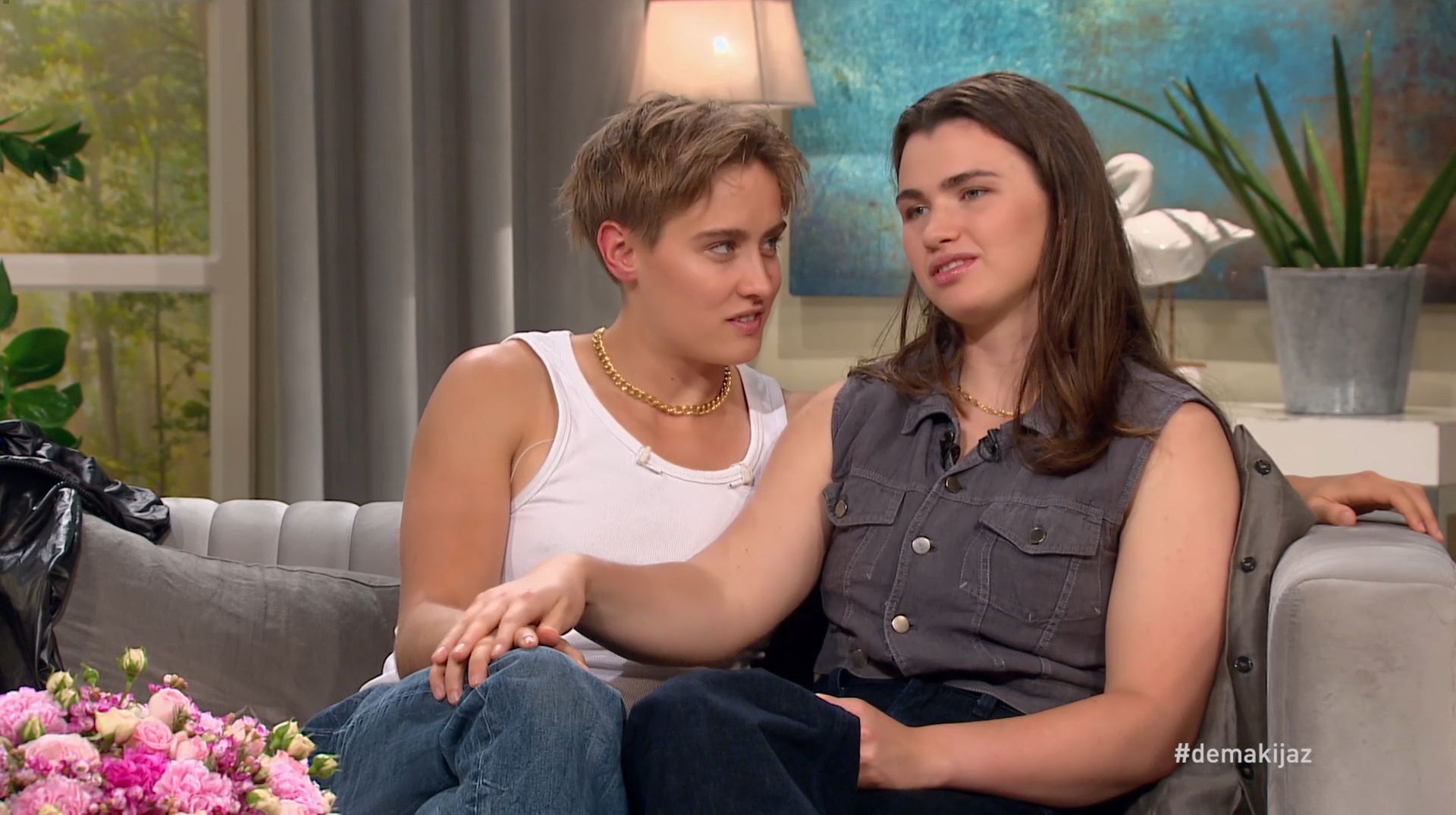 Katarzyna Zillmann i Julia Walczak w programie "Demakijaż"