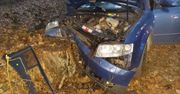 Zwierzyniec: Audi wypadło z drogi i uderzyło w pień. Dwie osoby ranne