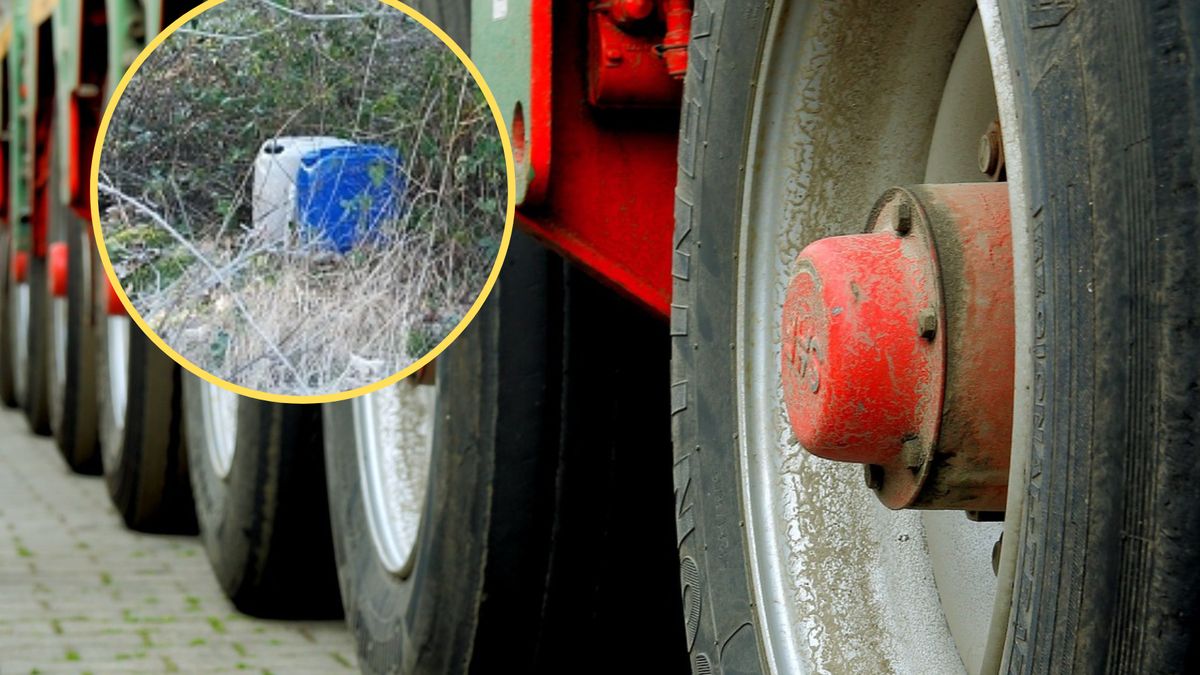 Skradzioną benzynę złodziej ukrył w lesie