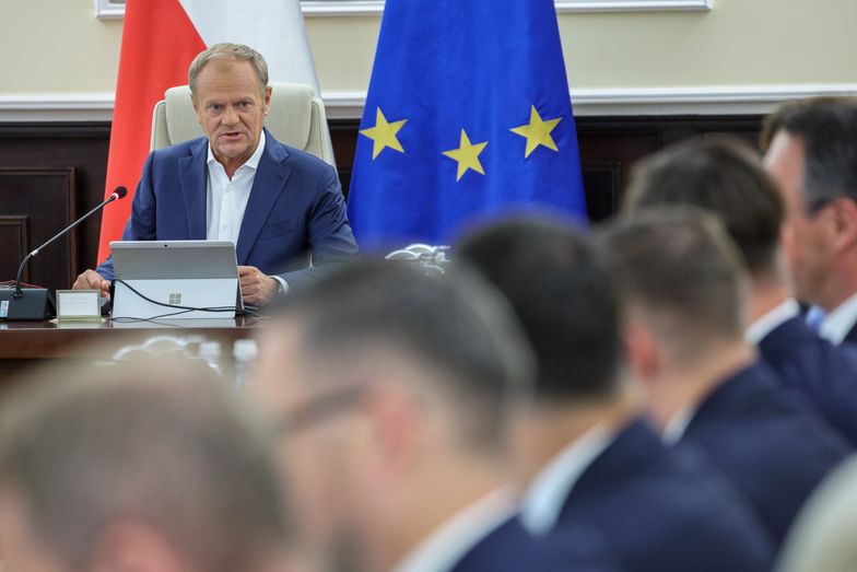 Donald Tusk podczas posiedzenia rządu