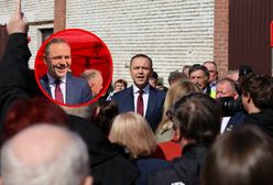 Nawrocki zaskoczony na wiecu. Kandydat nie wiedział, co powiedzieć