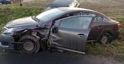 Wypadek dwóch samochodów w miejscowości Karwosieki Cholewice