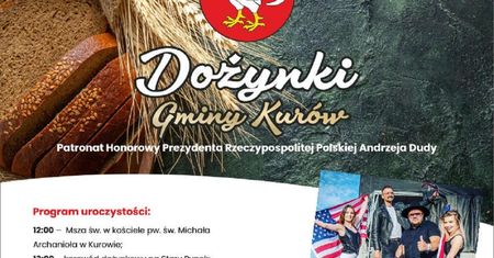 Dożynki w Kurowie 2023. Wystąpią: Czadoman, Maciej Smoliński