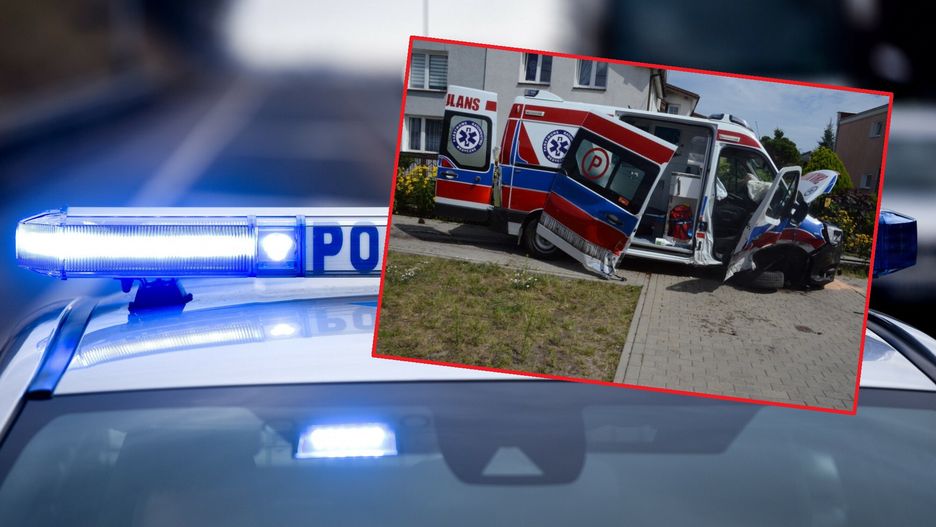 Tak wygląda karetka po wypadku we Włocławku