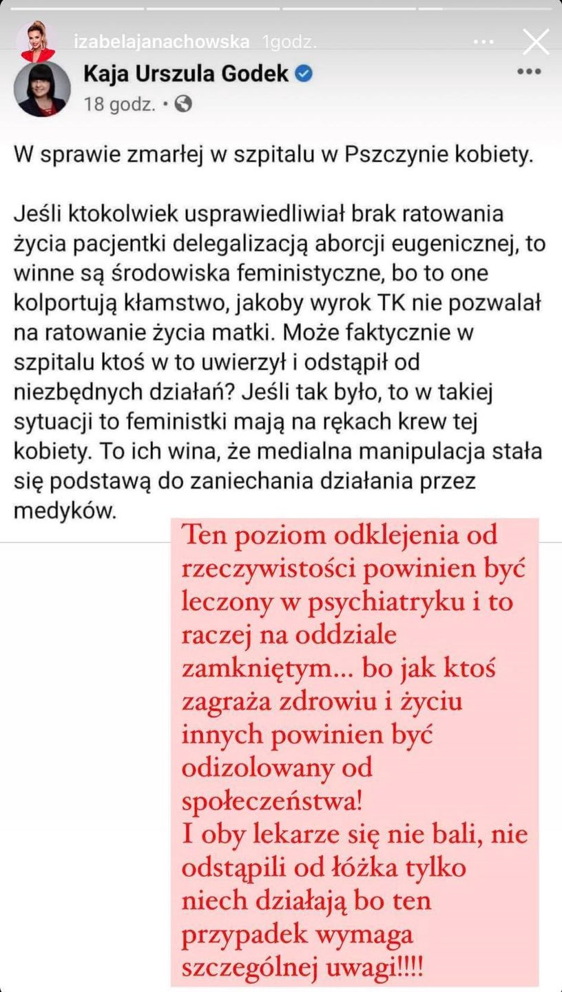 Izabela Janachowska ostro o tłumaczeniach Kai Godek 