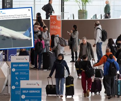 Groza nad San Francisco. Opona samolotu spadła na parking