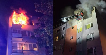 "Po prostu zasnąłem". Pożar mieszkania w Tarnobrzegu