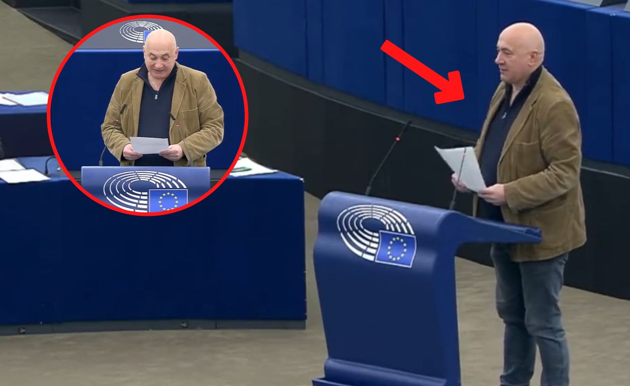 Tak wystąpił w Strasburgu. "Mógłby pan nieco zadbać o strój?"