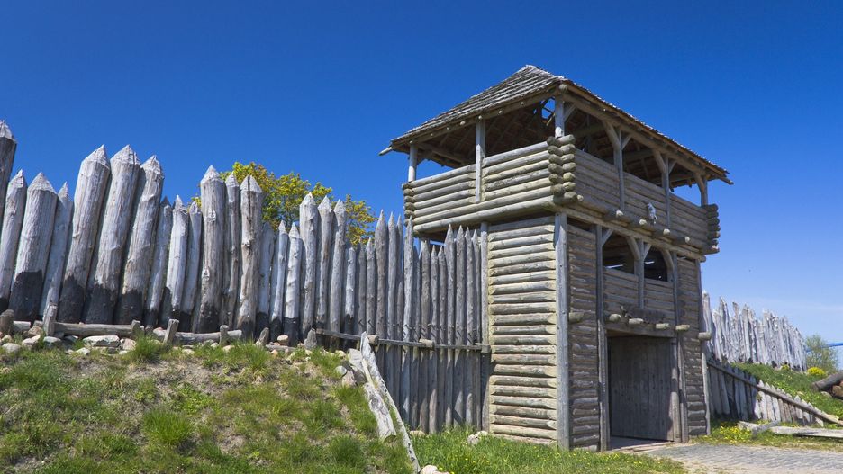 Zabudowa skansenu w Wolinie 