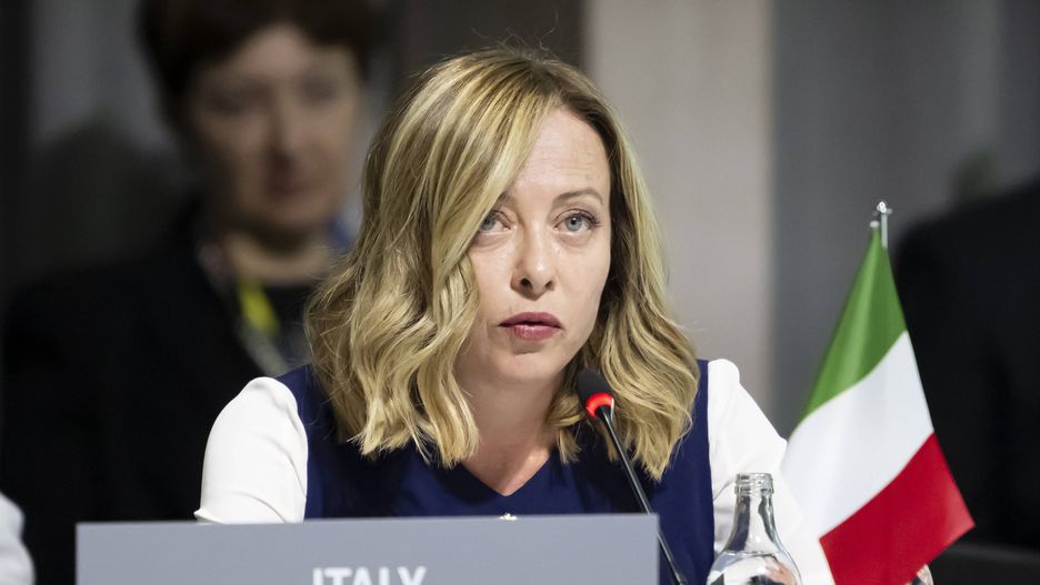 Premier Włoch Giorgia Meloni podczas konferencji w sprawie pokoju w Ukrainie, jaka odbyła się w Szwajcarii