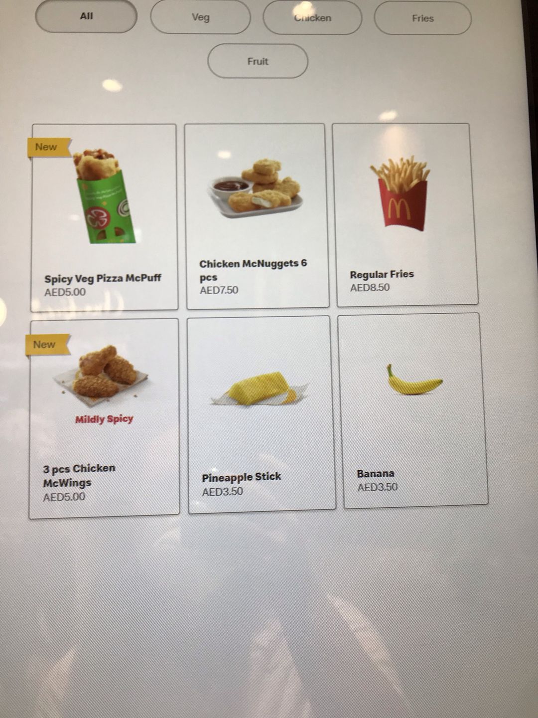 Cennik McDonald’s w Dubaju 