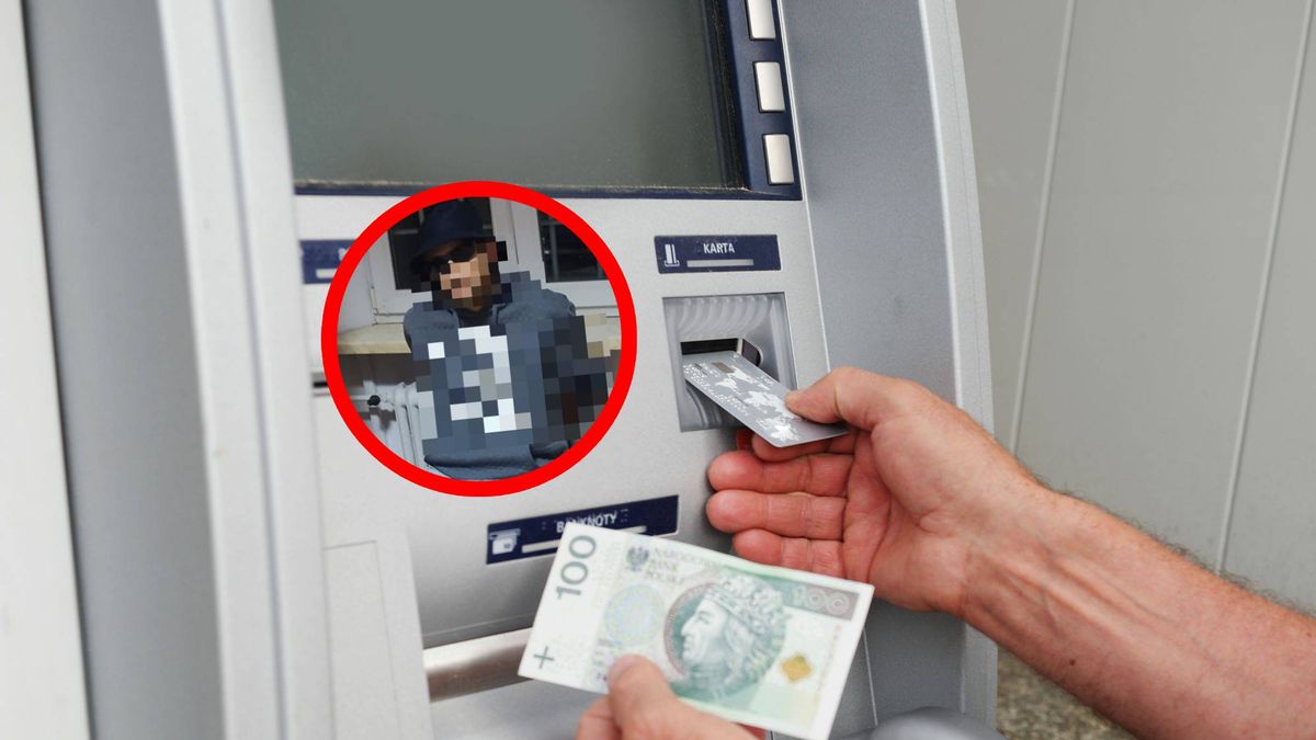 Oszust złapany przy bankomacie