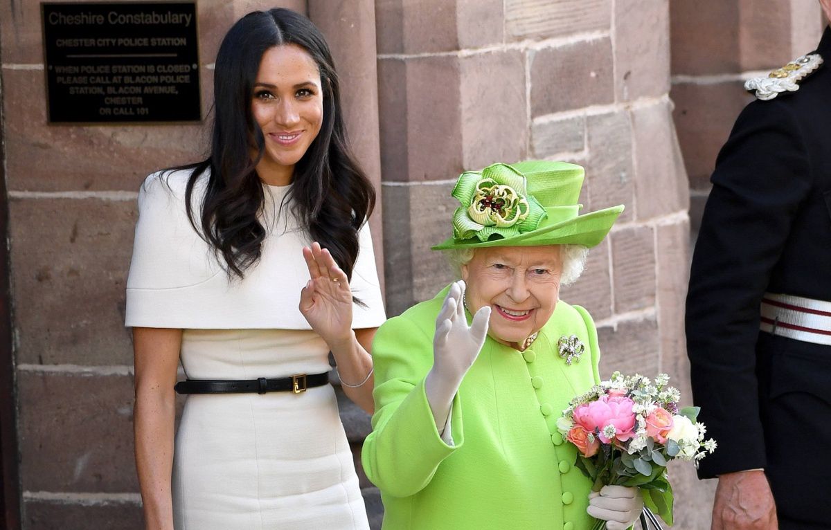 Meghan i królowa Elżbieta podczas pierwszego wspólnego wyjścia w 2018 r.