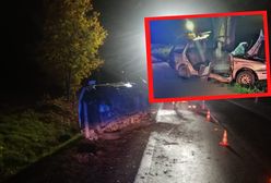 Wypadek pod Wrocławiem. Siła była ogromna, kierowca wypadł z auta