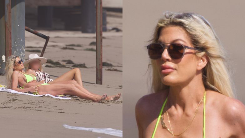 Tori Spelling na plaży