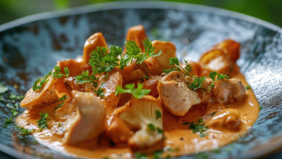 Delicious creamy chicken and chanterelles in tomato sauce garnished with fresh parsley served on an elegant plate
chicken, chanterelles, tomato, sauce, creamy, delicious, parsley, elegant, plate, food, gourmet, meal, cuisine, culinary, fresh, herbs, gourmet dish, dinner, recipe, cooking, comfort food, appetizer, main course, presentation, flavorful, rich, savory, edible, restaurant, dish, style, vegetable, nourish, dining, nutrients, feast, tempting, aesthetics, portion, organic, healthy, classic, flavors, textures, seasonal, plated, vibrant, indulgent, specialty, chef's special, tasteful, chicken, chanterelles, tomato, sauce, creamy, delicious, parsley, elegant, plate, food, gourmet, meal, cuisine, culinary, fresh, herbs, gourmet dish, dinner, recipe, cooking, comfort food, appetizer, main course, presentation, flavorful, rich, savory, edible, restaurant, dish, style, vegetable, nourish, dining, nutrients, feast, tempting, aesthetics, portion, organic, healthy, classic, flavors, textures, seasonal, plated, vibrant, indulgent, specialty