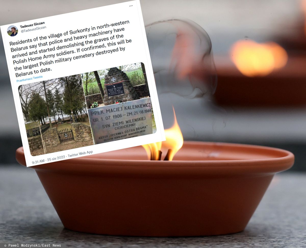 "Akt barbarzyńska". Białoruś dewastuje polski cmentarz