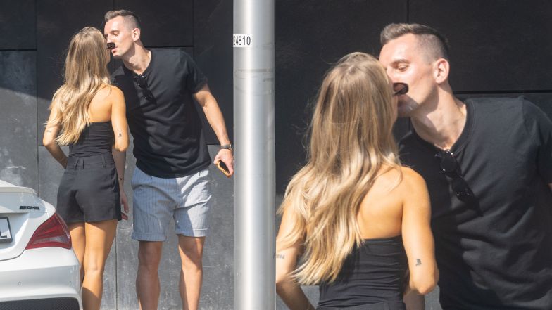 Arkadiusz Milik i Agata Sieramska