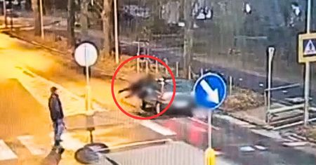 Potrącił kobietę na przejściu. Wszystko nagrały kamery