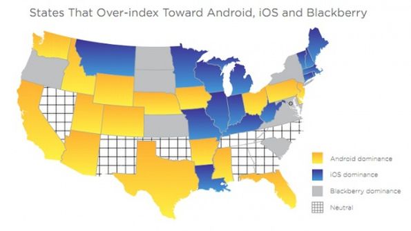 USA podzielone... mobilnymi OS-ami 1