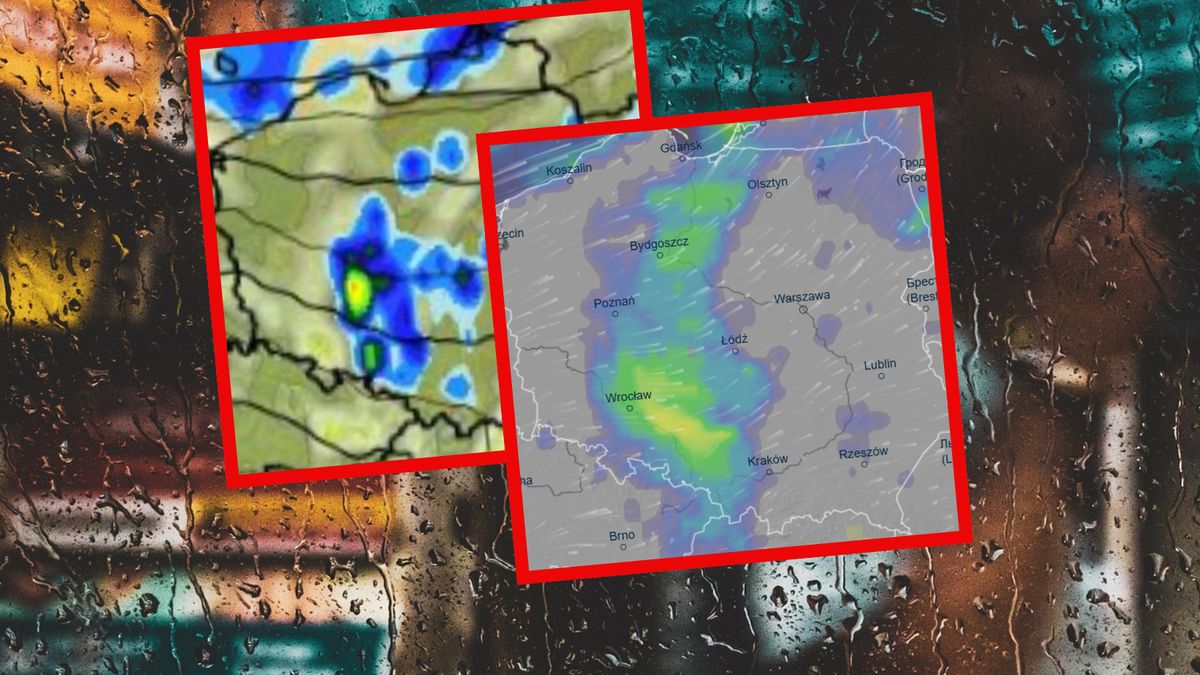 Nad Polską przechodzi deszczowy front