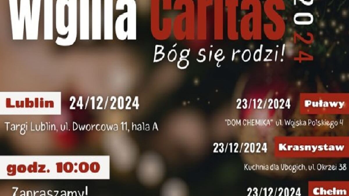 Zaproszenie na wigilię z Caritas