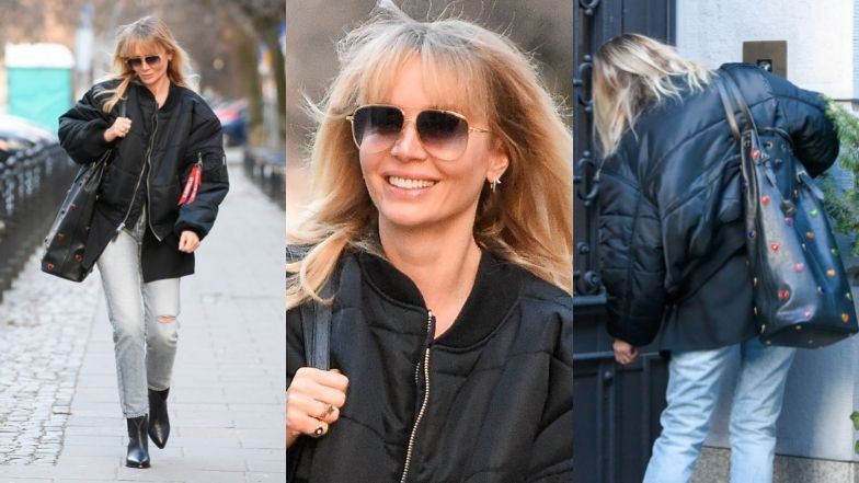 Agnieszka Woźniak-Starak spaceruje po Warszawie z torebką za 18 tysięcy