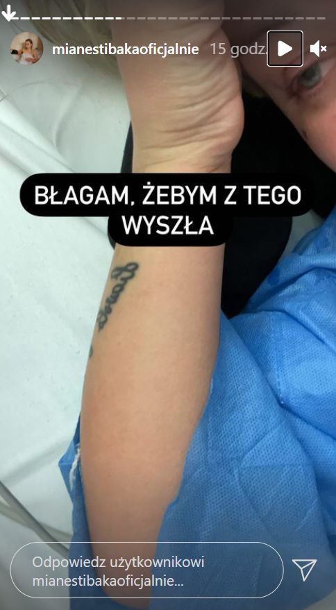 Mia Nesti Baka w szpitalu